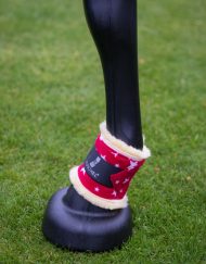 Puschel Rot weiße Sterne